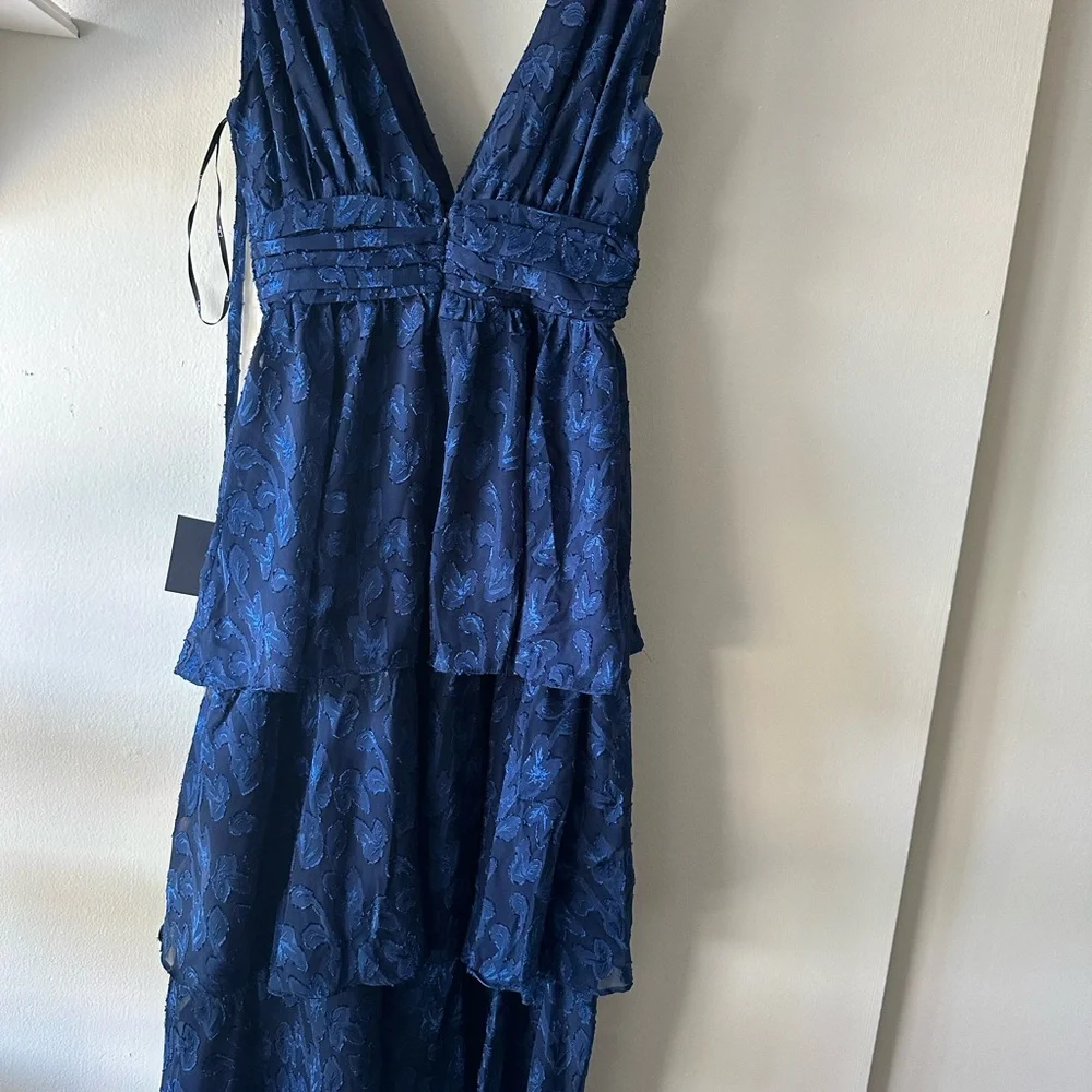 Lulu's Blue Ruffled Tiered Midi Sundress - Picture 4 of 4
